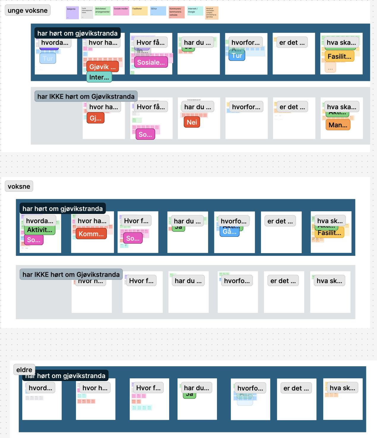 Sortert innsikt fra affinity map